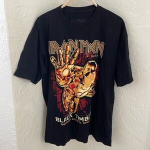 BLACK TIMBER Men's Iron Man Short Sleeve T-Shirt Size 2X In Black
